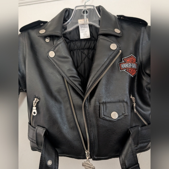 Harley-Davidson Vintage Toddler Faux Leather Jacket Born To Ride 24 Months - Picture 4 of 10